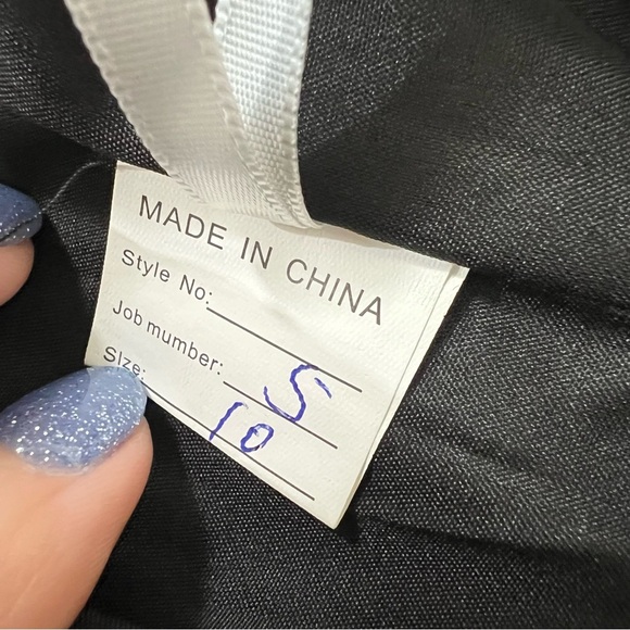 Elegant Black Lace Overlay‎ Maxi Dress Formal Evening Gown Size 10 - Picture 9 of 11